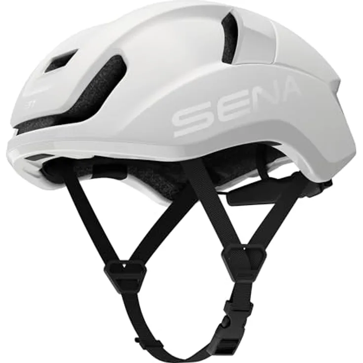 Sena S1 Matte White L Smart Helm, mit Mesh Intercom und LED-Rücklicht