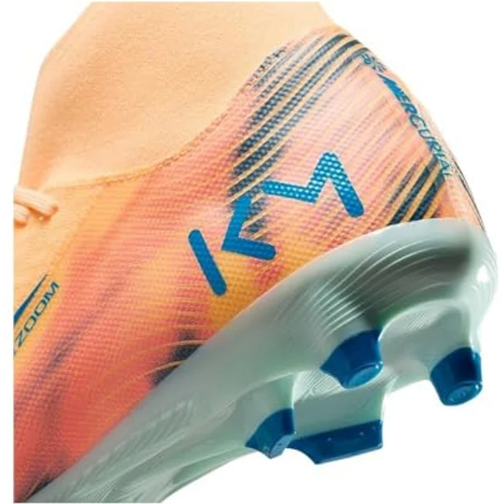 Nike Mercurial Superfly 10 Academy KM FG/MG, Fußballschuhe für Unisex, Fusion Orange, Dynamic Fit-Kragen, NikeSkin-Obermaterial, optimierter Grip – Bild 6