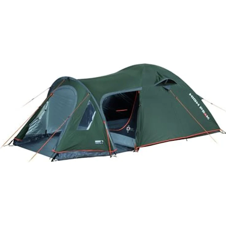 High Peak Kuppelzelt Kira 3 4 Personen Camping Trekking Zelt Igluzelt Vorraum Kira 3.1, abgedunkeltes Innenzelt, UV 80 Alu-Beschichtung, moskitonetztür, 2 Dauerventilationen - blau – Bild 1