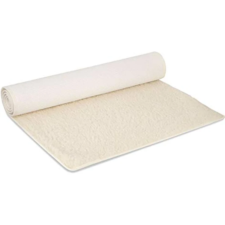 Schurwollmatte Premium - Natur | Extra weiche und wärmeisolierende Yogamatte aus Schurwolle - Rutschfest | Öko-Tex-zertifiziert – Bild 1