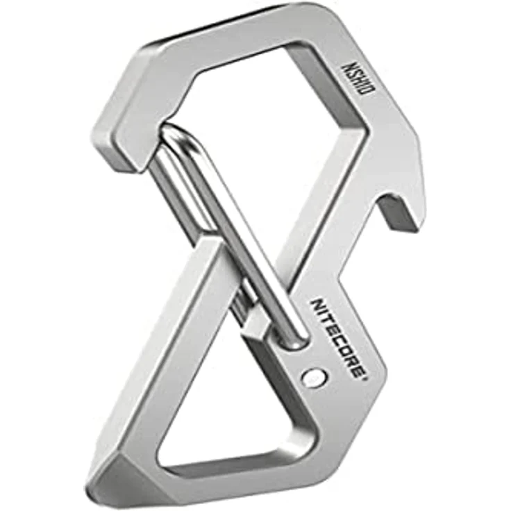 Nitecore Titan Karabiner NSH10, multifunktionaler Karabiner mit Flaschenöffner und Schlitzschraubendreher, 1 Stück – Bild 1