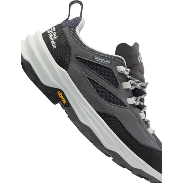 Jack Wolfskin Women's Cyrox Texapore Low, Damen Wanderschuhe, wasserdicht, atmungsaktiv, grau, Größe 42.5 – Bild 6