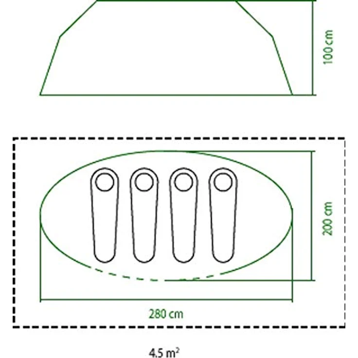 Coleman Fast Pitch Pop Up Zelt Galiano 4, Campingzelt 4 Personen, wasserdicht WS 2.000mm, grau – Bild 4