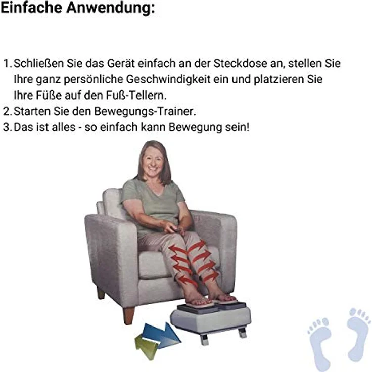 BioEnergiser Leg Exerciser Pro Bein-Trainer I passives Training für Jung & Alt - 3 Stufen - inkl. Fernbedienung I sanfte konstante Bewegung - f. Senioren geeignet I LEGEX Circulation Leg Exerciser Pro – Bild 3