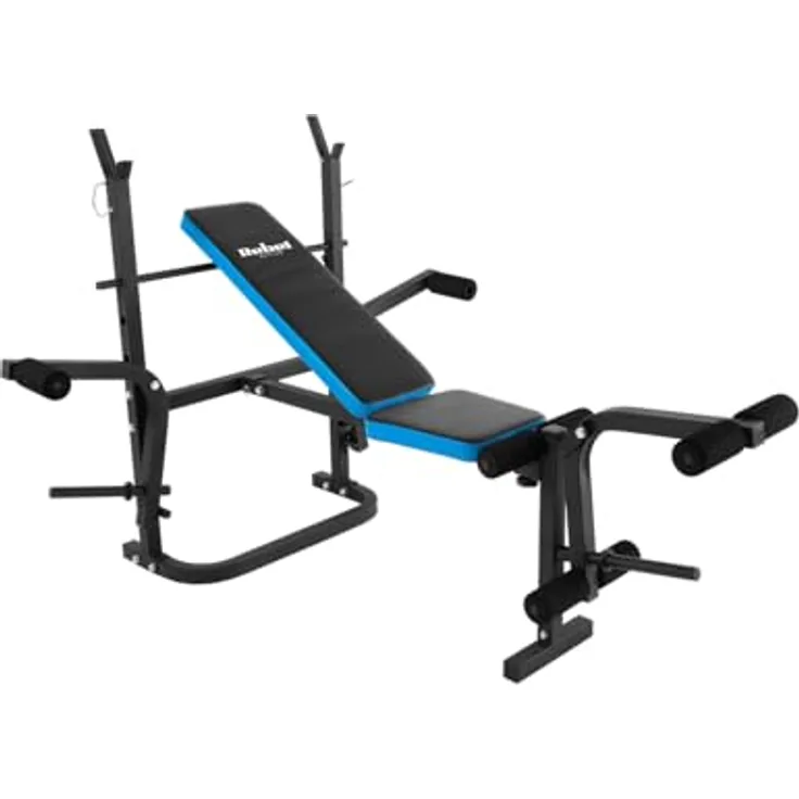 Rebel ACTIVE Verstellbare Trainingsbank bis 220 kg, Schwarz, Multifunktionales Fitnessgerät mit verstellbaren Funktionen für individuelles Training