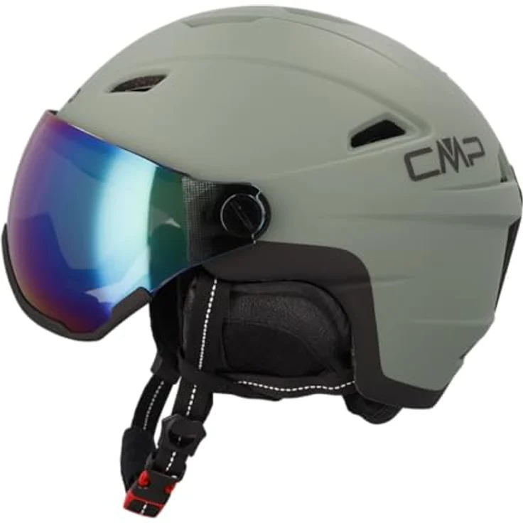 CMP Skihelm Wa-2 mit Visier, Unisex-Erwachsene, stoßfest, abnehmbares Visier, 14 Luftöffnungen, Größe M (Musk) – Bild 5