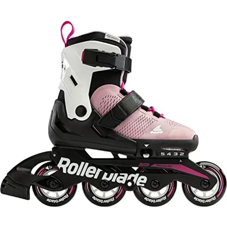 Rollerblade Microblade Rosa/Bianco 23, Verstellbare Rollschuhe für Kinder mit Junior Fit Liner – Bild 7