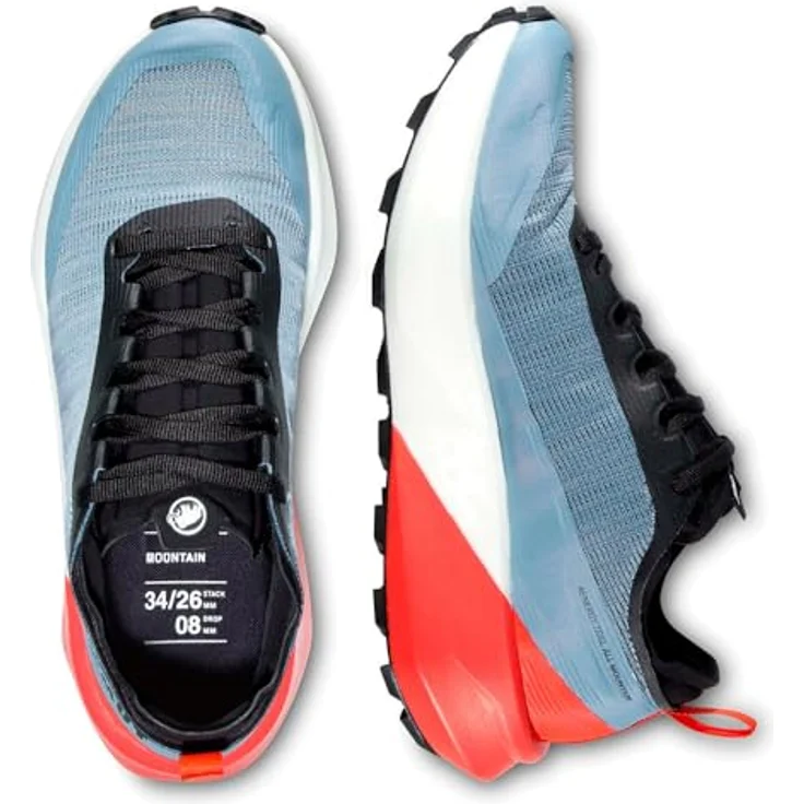 Mammut Aenergy Trail All Mountain Low Women - robuster Trailrunning-Schuh mit abriebfestem TPU-Rand, Farbe: nebla-mammut red, Größe: 8.5 UK / 42 2/3 – Bild 6