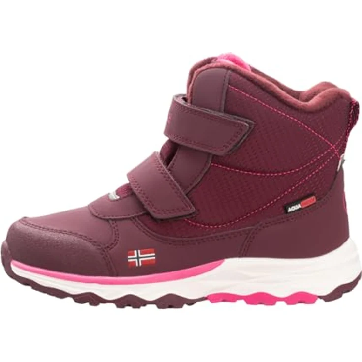 TROLLKIDS Hafjell Wanderschuh, wasserdicht und atmungsaktiv mit Fleece-Futter, schwarz – Bild 1