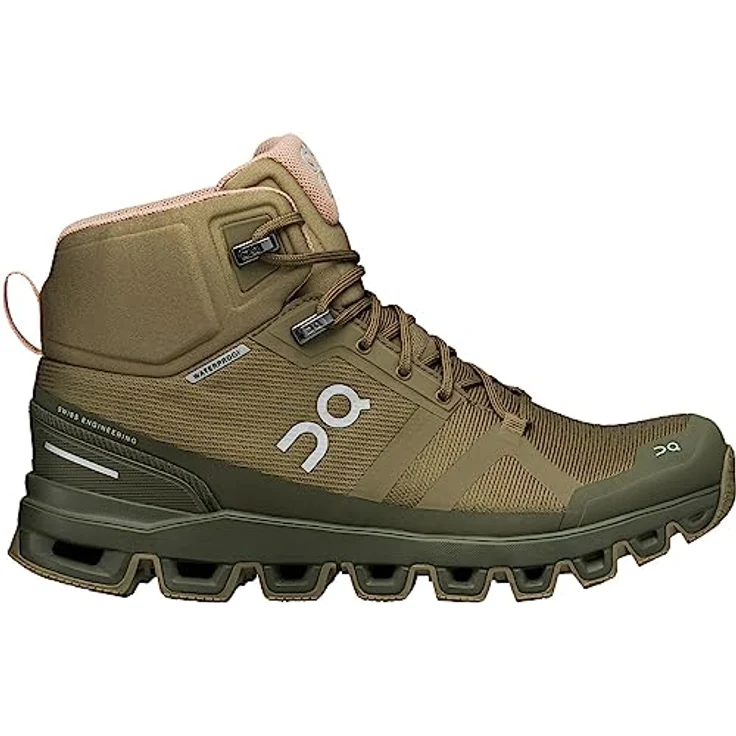 ON Damen Wanderstiefel Cloudrock Waterproof, Oliv, EU 37, wasserdichte Membran, leichte EVA-Sohle, Schnürverschluss für sicheren Halt – Bild 1