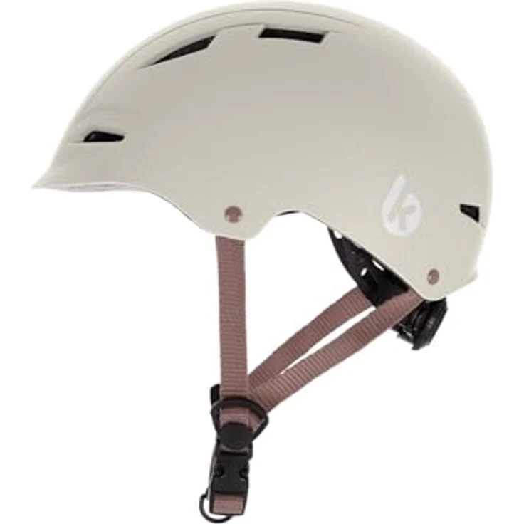 Kikkaboo Kinder-Schutzhelm 46 - 56 cm mit 9 großen Öffnungen verstellbare Gurte beige, Kinderfahrradhelm mit optimaler Luftzirkulation – Bild 5