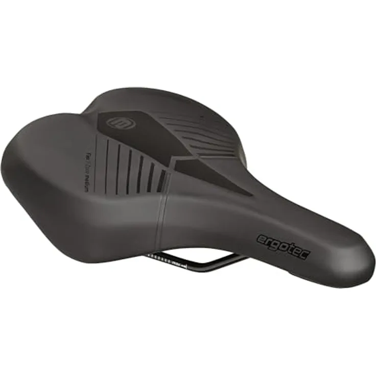 Ergotec Comfort L, Fahrradsattel mit PU-Schaum Polsterung für aufrechte Sitzposition, 265 x 206 mm, schwarz