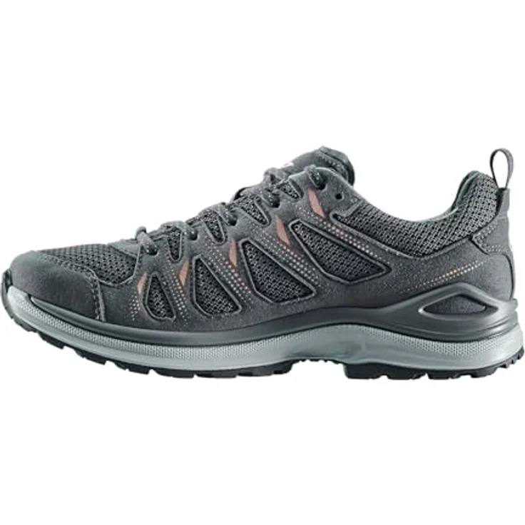 Lowa Innox Evo II Low, All-Terrain Wanderschuh aus Synthetik/Textil, atmungsaktiv, 860g, Farbe asphalt/lachs – Bild 1
