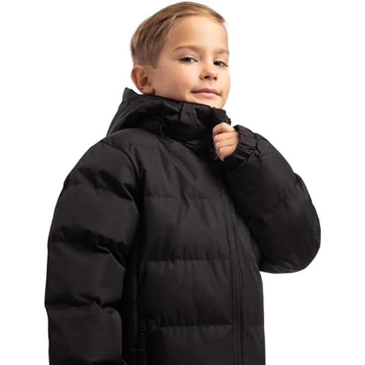 Trespass UTTP906 P, Männliche Steppjacke Schwarz, verstellbare Kapuze, drei Reißverschlusstaschen, elastische Bündchen – Bild 9