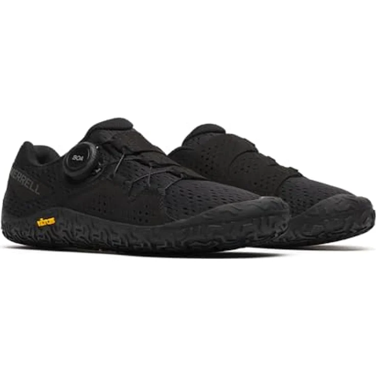 Merrell Vapor Glove 6 Boa, Damen Laufschuhe, Schwarz, mit Boa®-Verschlusssystem und Vibram Ecostep Recycle-Aussensohle – Bild 2