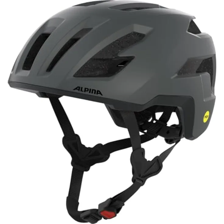 Olympic Sportswear Alpina Taunus Gravel MIPS Helm, leicht und sicher, Mid Grey
