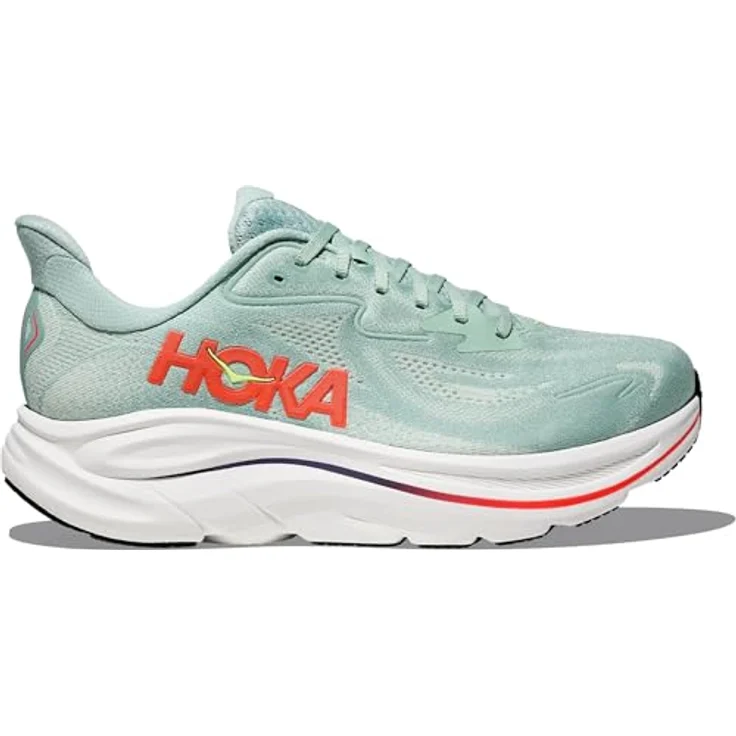 HOKA Clifton 10 Herren Laufschuhe, grün, neutrale Allround-Laufschuhe mit atmungsaktivem Mesh-Obermaterial, Sprengung 8 mm, EU 45 1/3 – Bild 3
