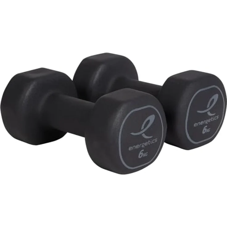 Energetics Unisex Hantel Neoprene Dumbells, 2 x 3,0 kg, hochwertige und langlebige Fitnessgeräte, Schwarz/Grau Dunkel – Bild 2