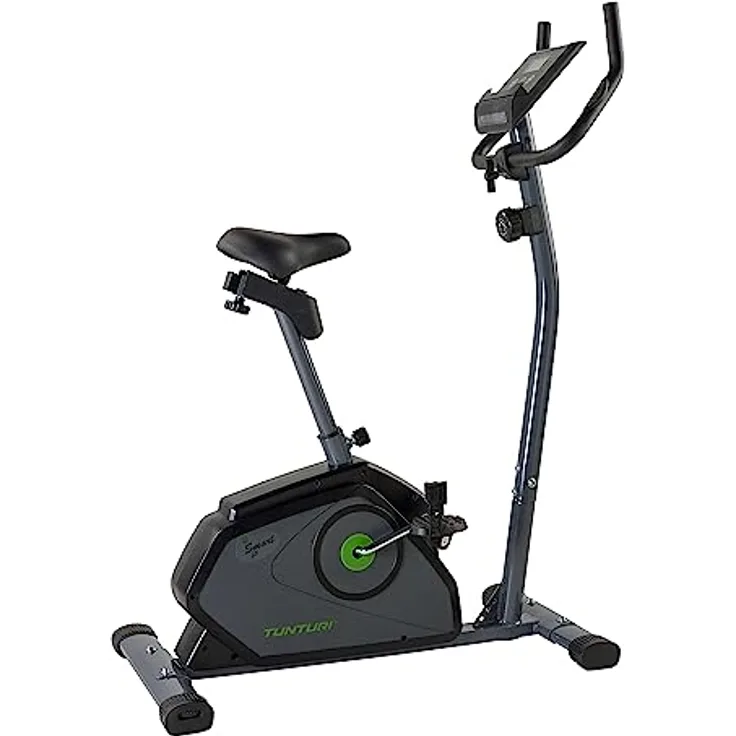 Tunturi Cardio Fit B40 Heimtrainer Fahrrad/Fitnessfahrrad/Hometrainer Fahrrad Trainer mit niedrigem Einstieg + LCD-Bildschirmanzeige und Tablethalterung - Schwarz