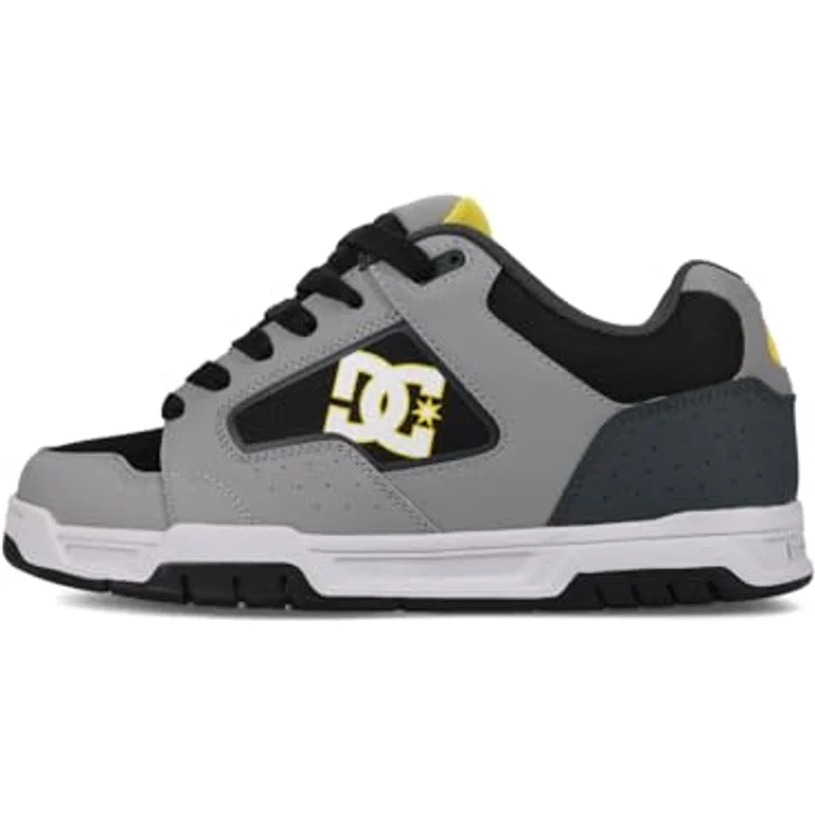 DC Shoes DC Coiler, Lederschuhe für Herren mit atmungsaktivem Mesh-Obermaterial, grau-schwarz, Größe 11 (UK) / 46 (EU) / 12 (US) – Bild 6
