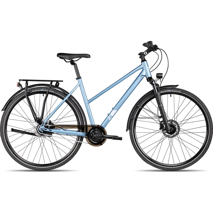 2R Manufaktur TRX GO Trapez Citybike 28 Zoll, Aluminiumrahmen, hydraulische Scheibenbremse, hellblau, 51 cm