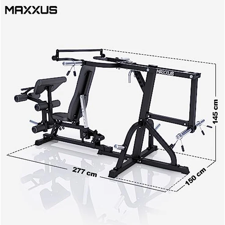 Maxxus Kraftstation MAXXUS 6.0 - Multifunktionale Trainingsbank Für Zug- U. Druckübungen, robuste Stahlrohrkonstruktion, drehbare Trainingsbank, geringe Bauhöhe, effiziente Nutzung – Bild 3