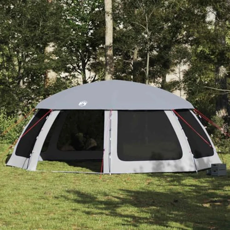vidaXL Matana Zelt, wasserdichtes Polyester mit PU-Beschichtung, leicht und tragbar, abnehmbares Überzelt, ideal für Camping und Outdoor-Aktivitäten – Bild 2