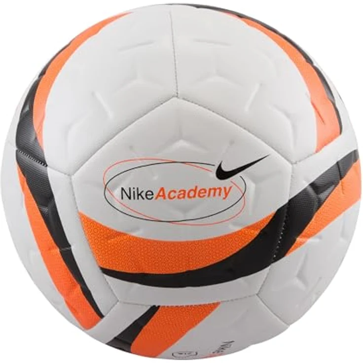Nike Performance Academy Trainingsball, stabil und strapazierfähig, Weiß/Total Orange/Schwarz – Bild 2