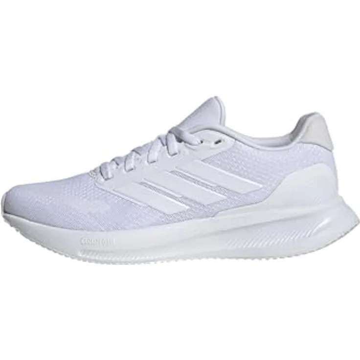 adidas Runfalcon 5 W, Damen Laufschuhe mit atmungsaktivem Obermaterial, leichter EVA-Zwischensohle und rutschfester Gummiaussensohle, Weiss, Größe 46