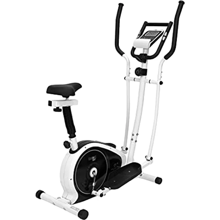 Christopeit Sport Crosstrainer CT 4 mit Sitz, Cross- und Heimtrainer 2 in 1 – schwarz/weiß – ca. L 111 x B 66 x H 152 cm – Bild 2