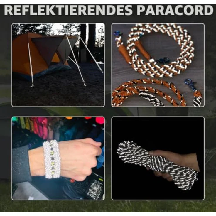 EdcX Paracord 550 Typ III 4 mm, reißfest bis 250 kg, 7 Kern-Stränge, 100% Nylon, 35+ Farben, verfügbar in 10/15/30/50/100/300 m | Survival-Seil, Fallschirmschnur, Zeltleine | Made in EU – Bild 5