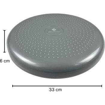 THERABAND Stabilitätsscheibe 33 Cm - Ballkissen Für Balance-Training, Aktives Sitzen & Physiotherapie, Silber