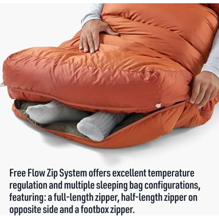 Sea to Summit Basecamp Daunenschlafsack -9C/15F, bombay brown, RDS-zertifizierte Entendaunen, 20D recycelte Hülle, Free Flow+ Zip System – Bild 5