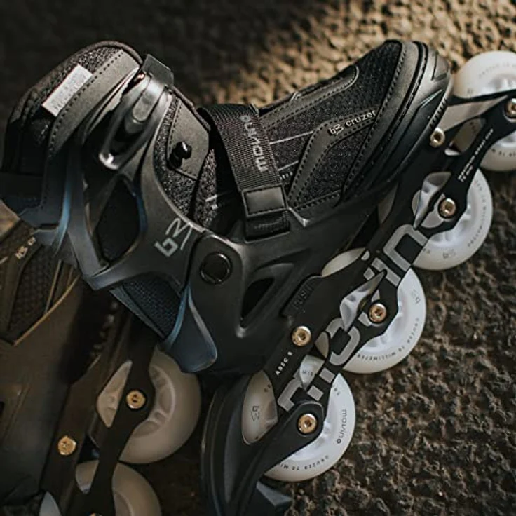 Movino Cruzer B3, Inlineskates mit leuchtenden LED-Rollen, ABEC-9 Kugellagern und Aluminium-Schiene, 4-stufig verstellbar – Bild 7