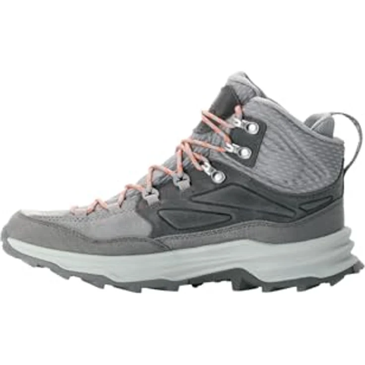 Jack Wolfskin Cyrox Texapore Mid W, Damen Wanderschuhe, atmungsaktiv und wasserdicht, Grau, Größe 39 – Bild 2