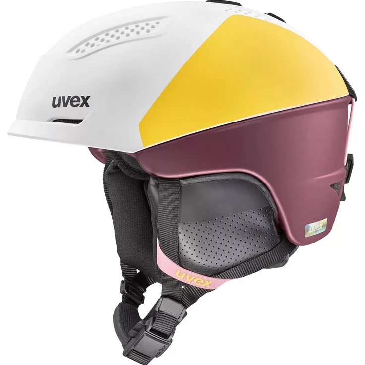Uvex Sports Women's Ultra Pro, Hybrid Skihelm für Damen, 51-55 cm, gelb-bramble matte, leicht und komfortabel