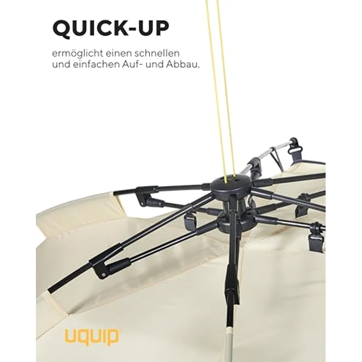 Uquip Speedy Strandmuschel, Tarp-Zelt für 1 Person, leichtes Polyester, 2.50 kg, Schnellaufbau – Bild 6