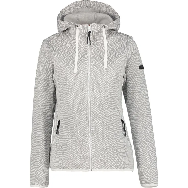 Icepeak Midlayer Wander Unterjacke Damen Auen Dampf, Thermo-Material, Kapuze, elastische Ärmelbündchen, schwarz