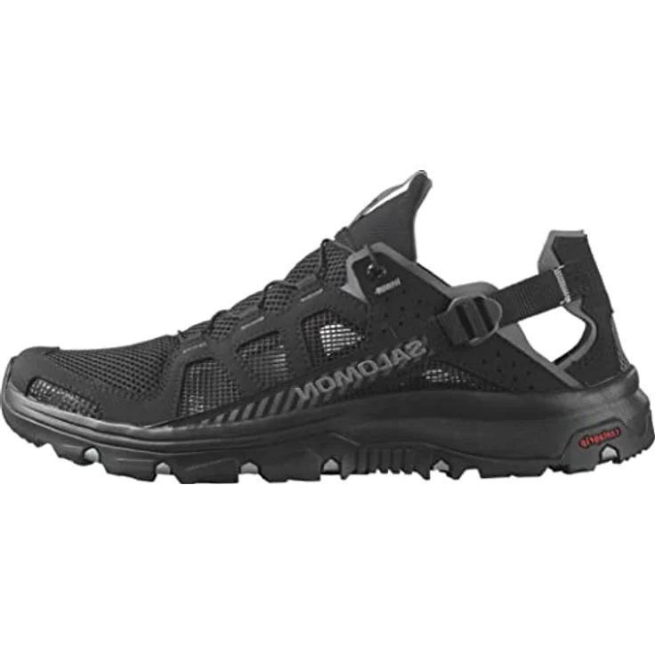 Salomon Techamphibian 5, Wanderschuh aus atmungsativem Mesh mit Quicklace-Schnürsystem, schwarz – Bild 1