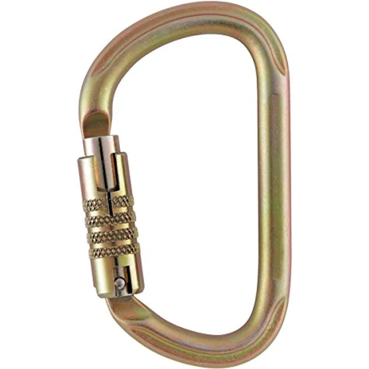 Petzl M73 TL Vulcan, hochfester Stahl-Karabiner mit automatischer Dreifachverriegelung, Gold