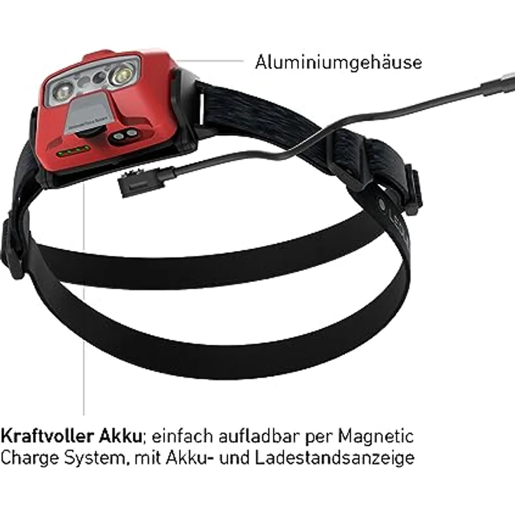 Ledlenser HF6R Core, Aufladbare Stirnlampe mit Digitalfokus, rotem Frontlicht und 800 lm Lichtleistung – Bild 3