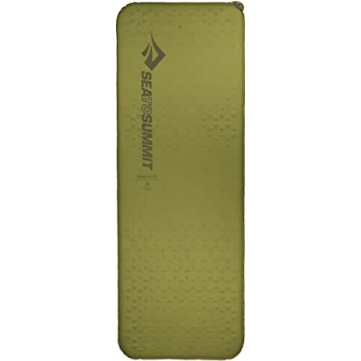 Sea to Summit Colchoneta autohinchable CAMP RW, Grün, multifunktionales Ventil, langlebiges 75D Polyester