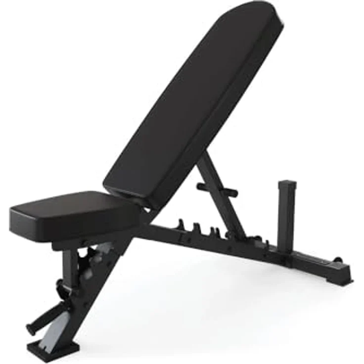 Atletica B4 Schrägbank | Fitness-Studio Qualität | Rückenlehne mit Metallplatte verstärkt | Langlebiger Mesh-Bezug | 8cm Dicke Polsterung | Klasse H Zertifiziert | Schwarz – Bild 1