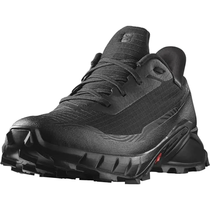 Salomon Alphacross 5 GTX Damen Wanderschuh, wasser- und winddicht mit GORE-TEX, Schwarz, Größe 4.5