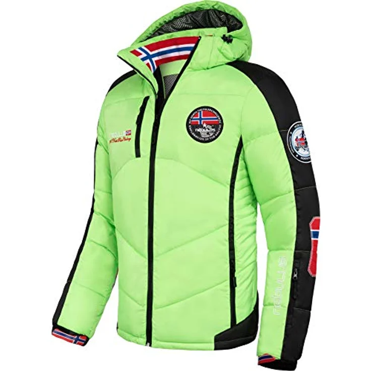 Nebulus Skijacke FORCE, Funktionsjacke mit Wärmespeicherung und Wasserabweisung, schwarz-lime, M – Bild 1