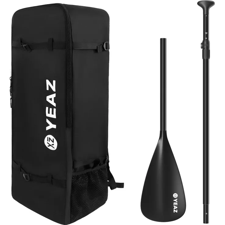 Yeaz YEAZ Rucksack und Paddel KIT, robustes SUP-Zubehörset mit Teleskop-Paddel, gepolsterten Trägern und 2-Wege-Reissverschluss