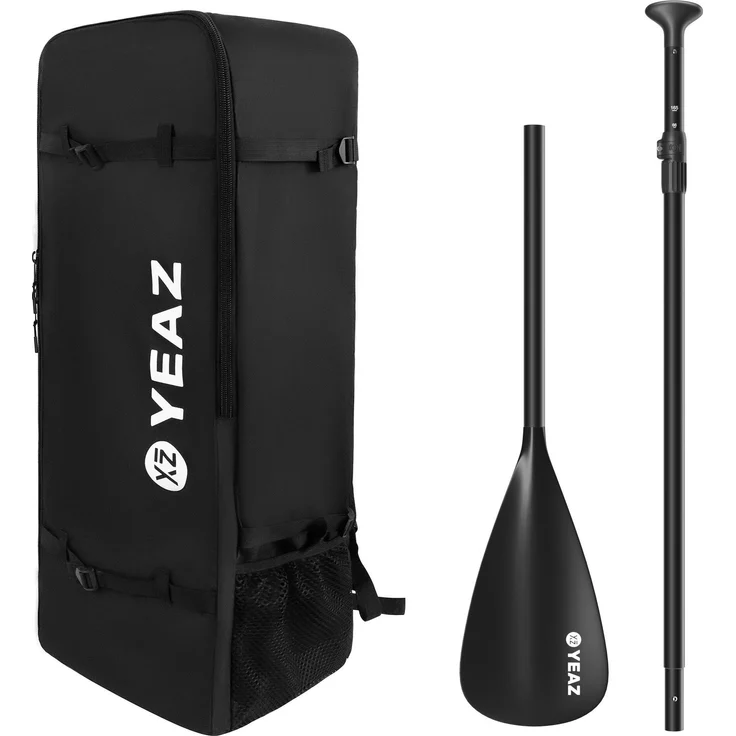 Yeaz YEAZ Rucksack und Paddel KIT, robustes SUP-Zubehörset mit Teleskop-Paddel, gepolsterten Trägern und 2-Wege-Reissverschluss