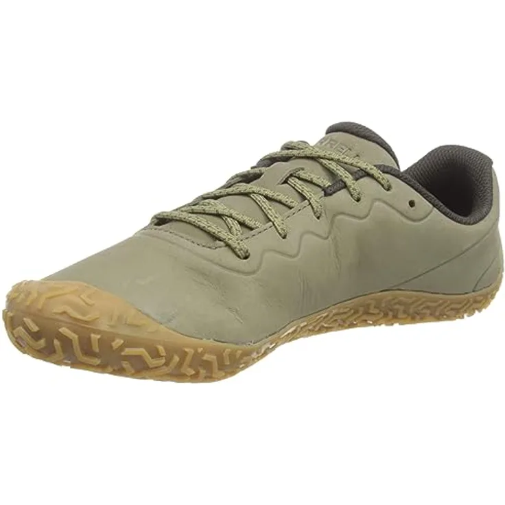 Merrell Vapor Glove 6 Leather, Leichte Barfussschuhe für Trailrunning und Fitness, Braun, EU 46 1/2
