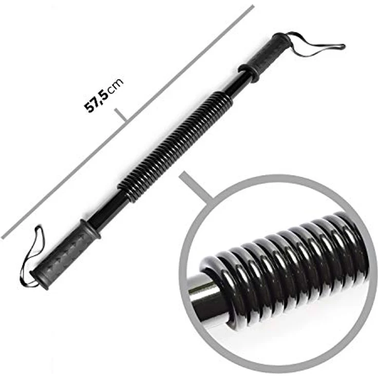 Body & Mind® Profi Königsfeder Biegehantel für Krafttraining Fitness-Training Armtrainer; Biegsame Flexible Feder-Hantel 30 kg für Anfänger und Fortgeschrittene – Bild 2