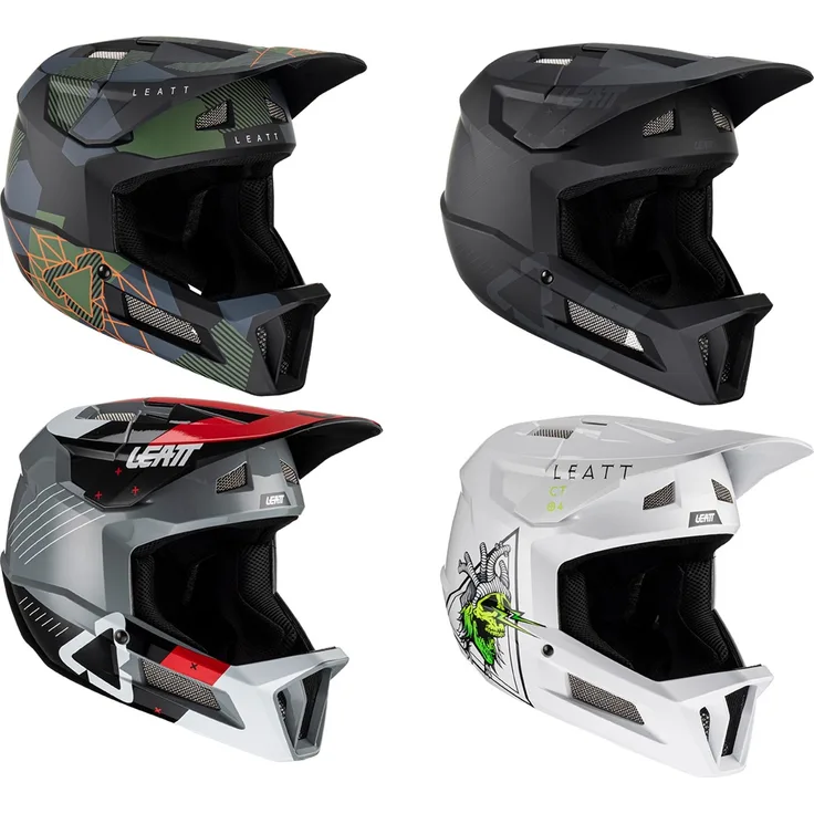 Leatt Helmet MTB Gravity 2.0, Vollvisier Helm mit 360°-Turbinen-Technologie, weiß, Größe XL